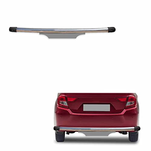 Image of Stainless Steel High Gloss Safety Rear Bumper Protector Sutaible for Amaze 2018