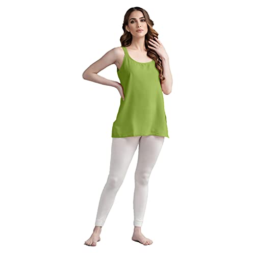 Image of Cotton Short Camisole Non-Stretchable Slip for Women | Short Kurti Slip | Short Camisole | Half-Length Lining | Waist Length Inner | Sameez | Samij(Half Slip)
