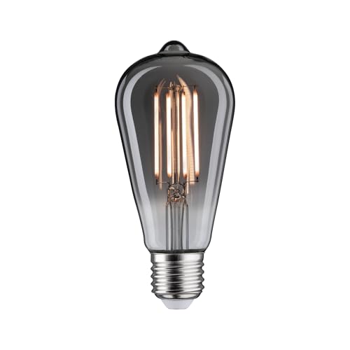 Paulmann 28864 LED Lampe Vintage ST64 7,5W Retro Leuchtmittel dimmbar Rauchglas Glas 2200K Goldlicht E27