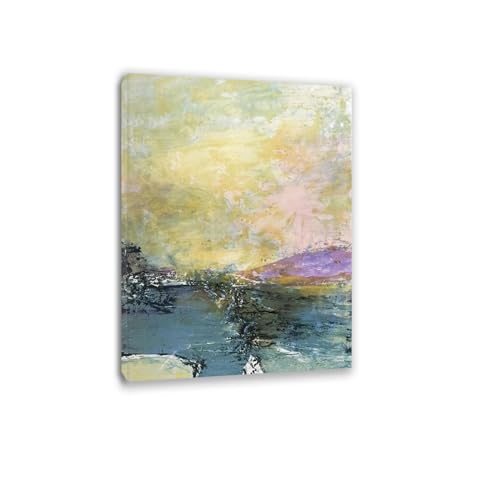 Zao Wou Ki Peinture de toile pour décor mural élégant solution clés en main cadre inclus