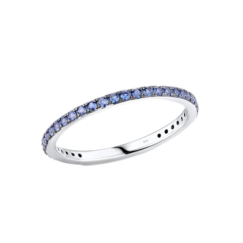 Santuzza 925 Sterling Silver Stackable Ring Engagement Wedding Band Stacking Ring for Women