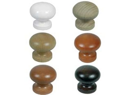 10PZ POMOLI PER MOBILI IN LEGNO LISCIO - ? mm.30 noce scuro