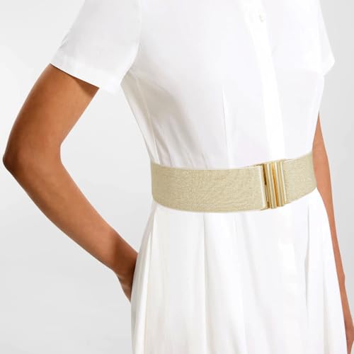 Women Wide Elastic Waist Belt Cinch Stretch Waistband for Dresses3
