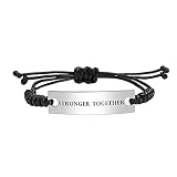Handmade Inspirational Braided ID Bracelet Adjustable Cord Rope Mantra Bracelet Bangle Friendship Je