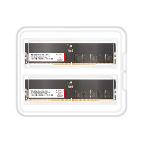 V-COLOR COLOR YOUR LIFE v-color Hynix IC サーバー用メモリ DDR5-4800MHz PC5-38400 64GB (32GB×2枚) ECC Unbuffered DIMM 2Gx8 2Rx8 1.1V CL40 TE532G48D840K の商品画像 2