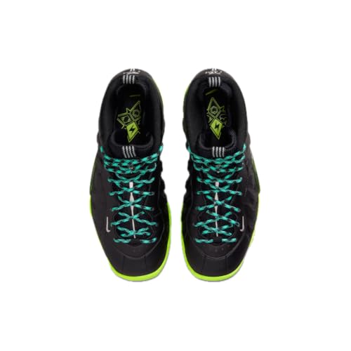 Nike Little Posite One Pro Boys Shoes, Black/Volt/Clear Jade/Metallic Silver, 5.5 M US4