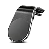 Handyhalterung Auto für Land Rover Evoque Cabriolet (L538) 2016-2018, Universal Lüftung 360° Drehbar Handy Autohalterung Zubehör, L-förmiger Handy Halterung,A/Black