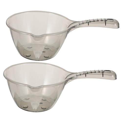 healvian 2個 加厚設計 水すくいおたま 長柄 水浴び用バスレード キッチン多機能水すくい器 素材 軽量で耐久性あり 掛け収納可能 家 ホテル レ