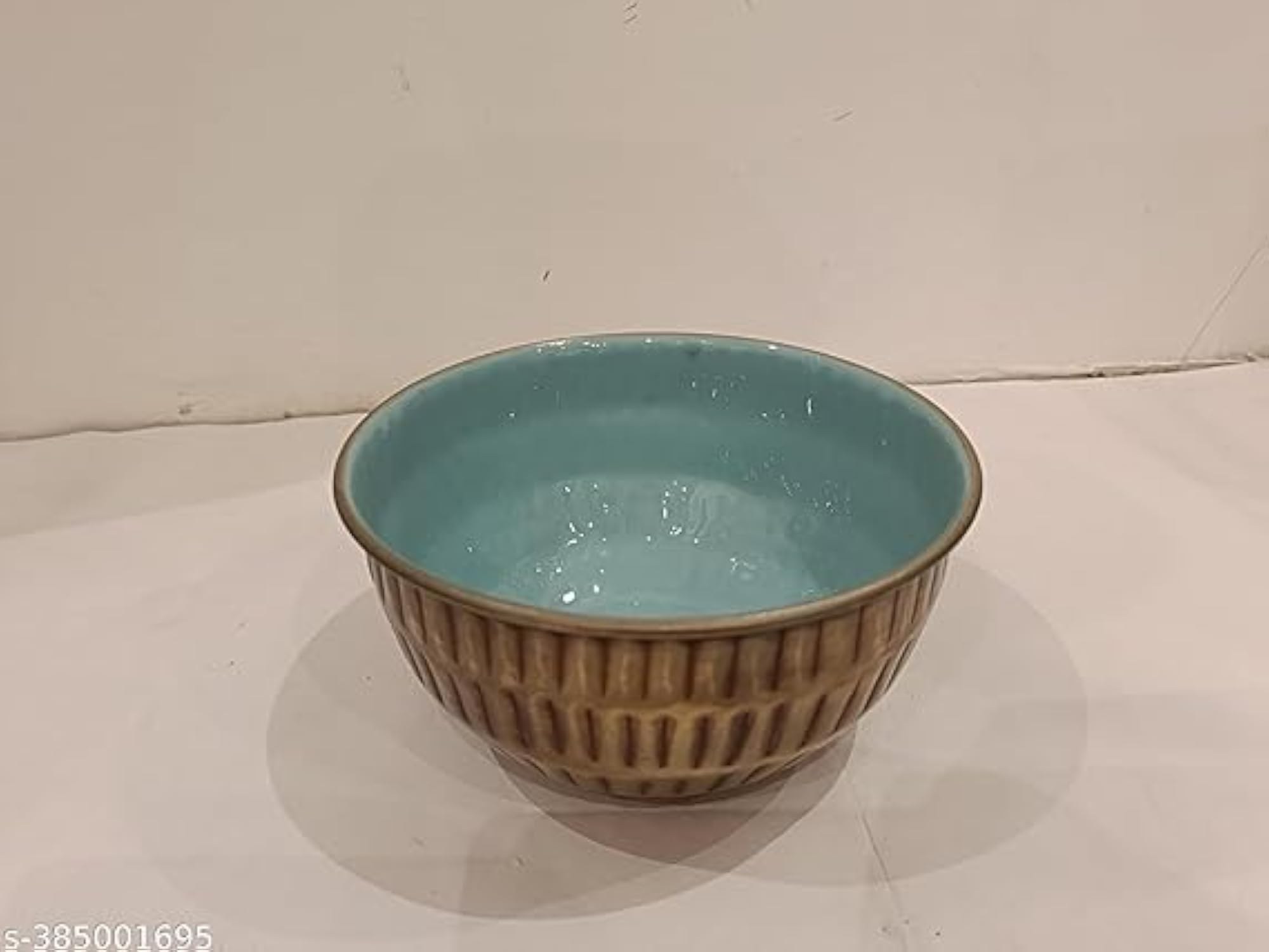 Speckled Green and Brown Ceramic Bowl