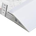 BNELL Carpet & Floor Edging Trim Strip,Self Adhesive-PVC Floor Transition Strip,Threshold Transitions Suitable for Threshold Height Less Than 20mm (6.56FT_White)