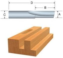 Bosch 85213MC 1/8 In. x 1/2 In. Solid Carbide Double-Flute Straight Router Bit
