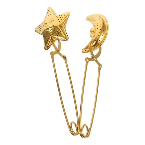 Mikikit 2 piezas Filtro para Té de Sueltas Infusor de Acero Inoxidable con Pinza Colador de Infusiones Reutilizable con Mango Ergonómico para Preparar Té Taza