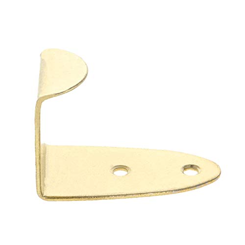 Image of MroMax Picture Photo Frame with Hook Metal Brace Bracket Hanger Gold Tone 34 x 31 x 54mm /1.34 x 1.22 x 2.13-inch (L x W x H) Medium 10pcs