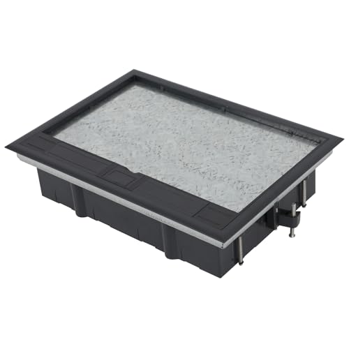 Boîtier de sol, boîte de prises encastrables au sol, 4/6/8 emplacements, prises de plain-pied, prises encastrées, prises sous enduit, inserts optionnels à équiper soi-même (Grand)