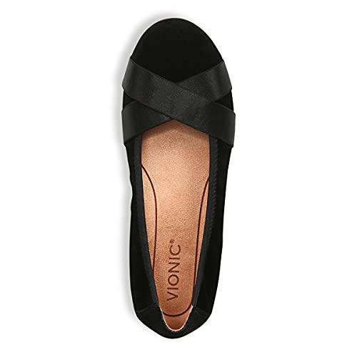 Vionic Women's Spark Maria Ballet Flat- Supportive Suede Walking Shoes That Include Three-Zone Comfort with Orthotic Insole Arch Support, Medium and Wide Fit2