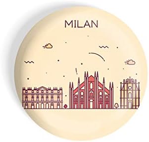 dhcrafts Fridge Magnet Brown Color Milan Glossy Finish Design Pack of 1