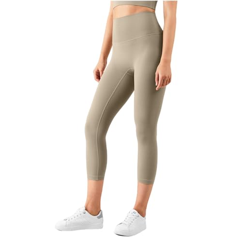 Leggings capri de cintura alta que no se bajan pantalones de yoga antirrozaduras talla L