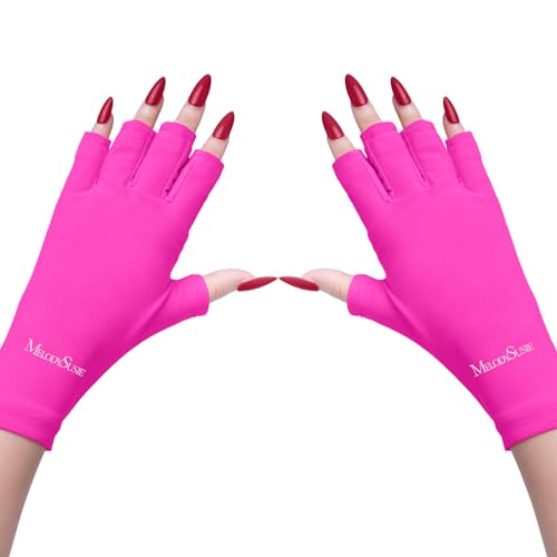 Image of MelodySusie Premium Fingerless Protection UV Gloves for Gel Manicures