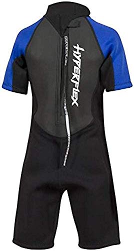 Hyperflex Access Unisex Child's 2Mm Back Zip Shorty Wetsuit - Warm, Kid's Springsuit - 4-Way Stretch Neoprene - Adjustable Collar And Flat Lock Construction - 50+ Uv Shield. Ages 2 Thru 16 #TOP3