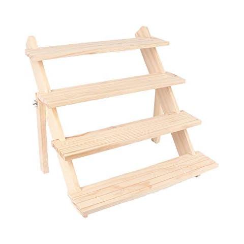 Evarbuild Log Display Rack Multi-Layer Earring Earring Display Rack Jewelry Rack Detachable Earring Card Jewelry Rack 4 Cover