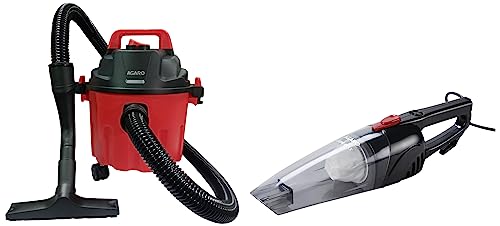 AGARO 33398 Rapid 1000-Watt, 10-Litre Wet & Dry Vacuum Cleaner, with Blower Function (Red & Black) Regal 800 Watts Handheld Vacuum Cleaner, Lightweight & Durable Body, Small/Mini Size (Black)