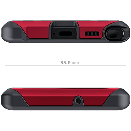 Ghostek Atomic Slim Samsung S22 Plus Case With Clear Back And Strong Aluminum Bumper Heavy Duty Military Grade Shockproof Lightweight Metal Phone Covers Designed For 2022 Galaxy S22+ 5G (6.6 In) (Red) #TOP7