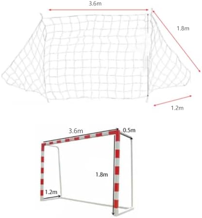 Tbest Multi-Size Soccer Net Sports Replacement Football Soccer Goal Post Net