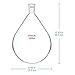 StonyLab Borosilicate Single Neck Glass Heavy Wall Recovery Flask Rotary Evaporator Flask, with 24/40 Outer Joint (2L)