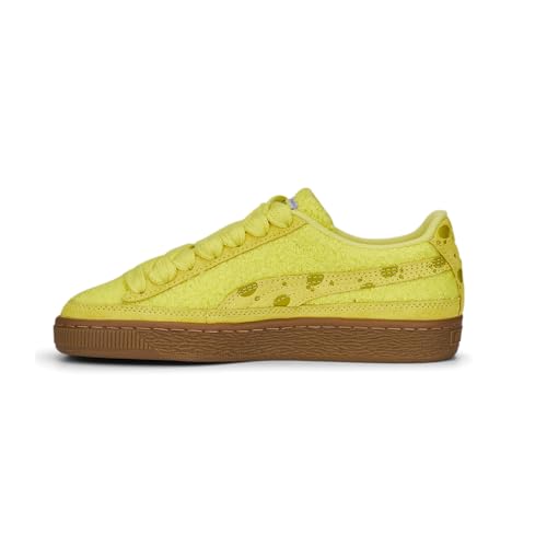PUMA Kids Boys Sponge X Suede Graphic Logo Lace Up Sneakers Shoes Casual - Yellow3