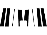 Rvinyl Pillar Post Window Trim Compatible with Jeep Compass 2007-2016 - Matte (Black)