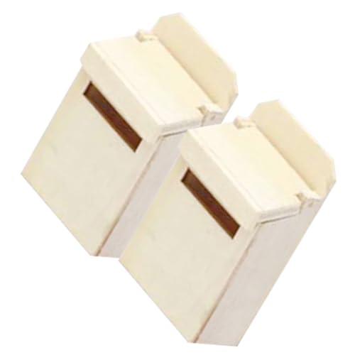 UPKOCH 2pcs Miniature Mailbox Ornaments Boys and Girls Mailbox Mini House Decoration Enhance Creativity