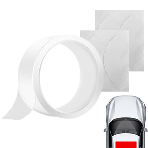 Junta panorámica para cubierta de techo, tiras de goma transparentes para bordes de sellado automático, adhesivo resistente al agua, cinta de junta de espuma sellf-sticking, evita goteos de techo para