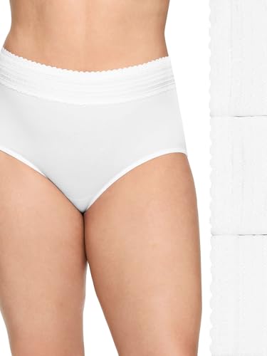 Warner's Women's No Pinching No Problems Dig-Free Cotton Blend High-Waist 3-Pack Brief Rs2093p