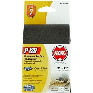 Shopsmith 21 in. L x 3 in. W Ceramic Sanding Belt 120 Grit Fine 1 pc.