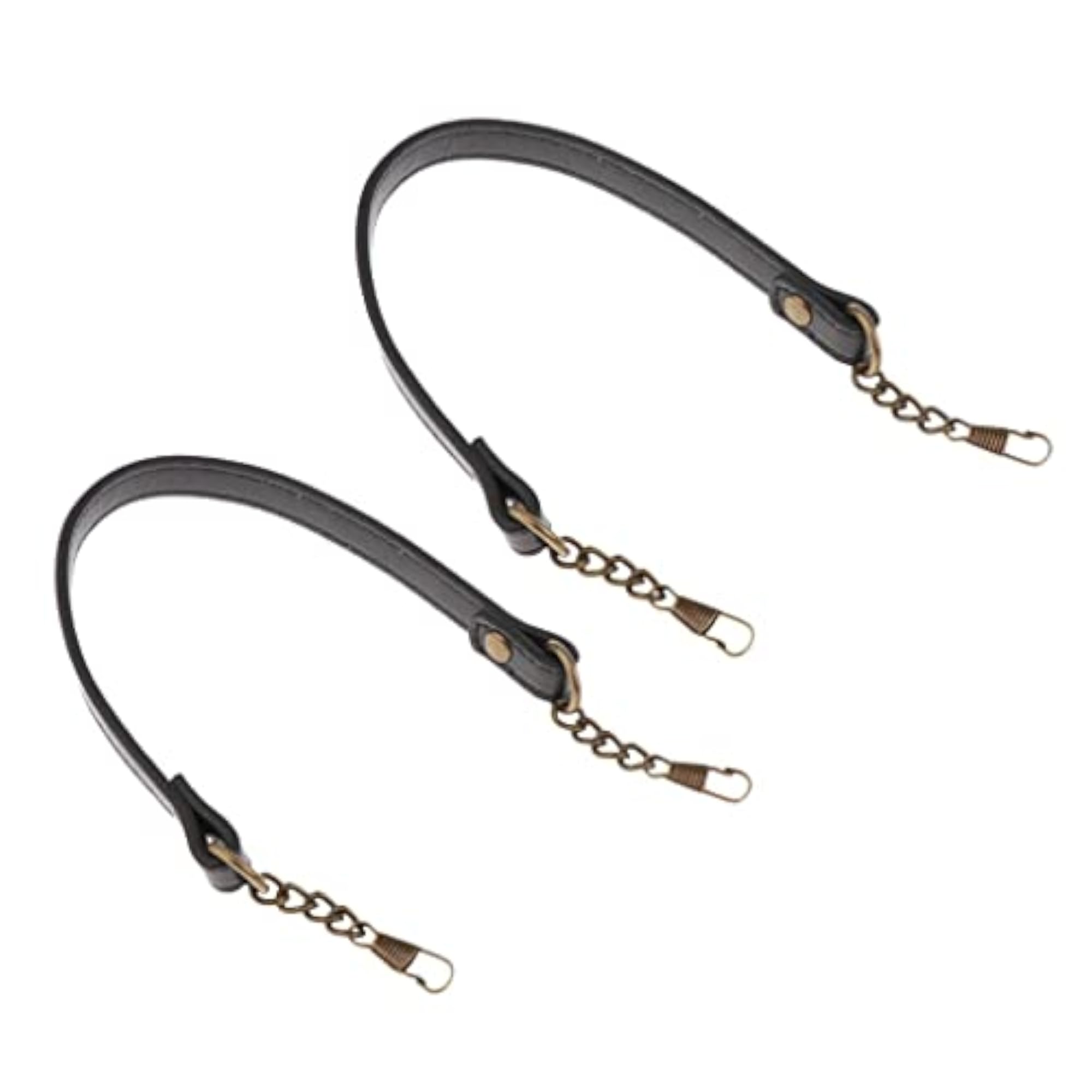 PU Leather Bag Handle Strap Clutch Tote Chain Belt, Black