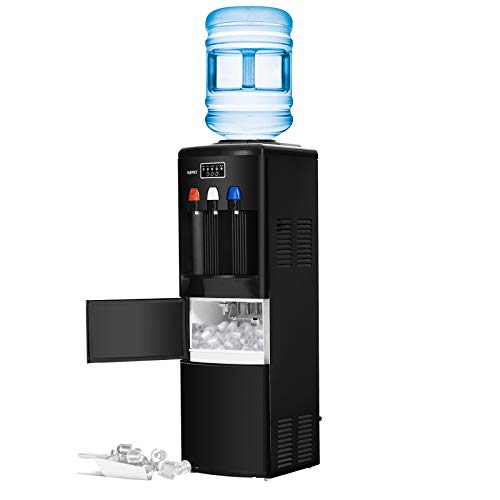 KUPPET 2 in 1 Water Dispenser with Built-in Ice Maker Machine/Electric Hot...