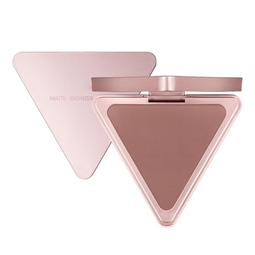 Bronceador Mate - Bronceador en Polvo,Paleta Compacta Mate Forma Triangular Con Efecto Bronceado Para Rostro y Cuerpo de Mujeres