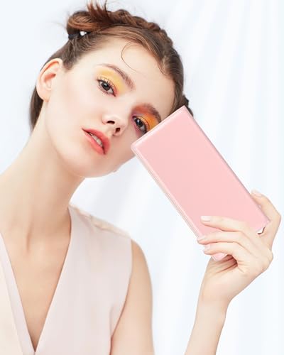 Image of Nipichsha Womens Wallet, RFID Slim Wallets for Women, Thin Ladies Credit Card Holder Purse, Cute Leather Bifold Clutch Billfold with 11 Card Slots & ID Window, Pink
