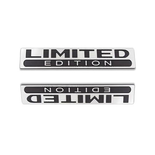 Image of 2Pcs 3D Metal Limited Logo Emblem Car Limited Badge Trunk Door Fender Car (White Black)