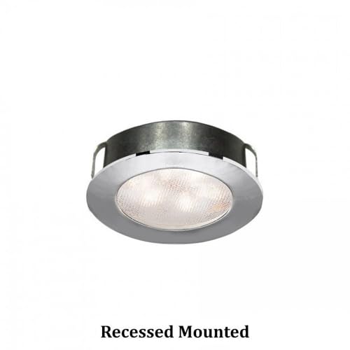 Image of WAC Lighting HR-LED87-27-BN 3000K Soft White Round LED Button Light, Brushed Nickel