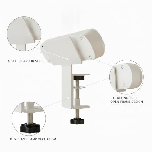 Soporte de montaje para regleta de acero al carbono, soporte robusto para protector contra sobretensiones para pared o escritorio, organizador de gestión de cables (4.7 x 2.0 x 3.9 pulgadas) miniatura 6