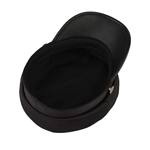 S.charma Chauffeur Hat For Men Women, Classic Vintage Newsboy Cap Costume Hats (Black, Adjustable Fit M(56-58Cm/22-22.8Inch)) #TOP3