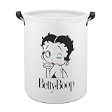 ランドリーバスケット ベティちゃん 洗濯かご バスケット 収納ボックス 洗濯物入れ 収納袋 折り畳み 丸型 大容量 撥水