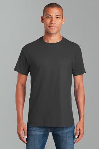 Image of Gildan Adult Heavy Cotton T-Shirt, Style G5000, Charcoal, Small