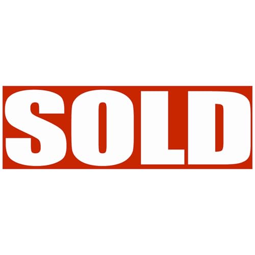 Sold Rider for Realtors Magnetic Sold Sign for Realtors Magnetic Sold Sign for Real Estate-Red-12 * 4 inches
