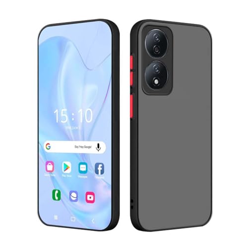 Cover per Honor X7b Custodia Morbido per Bordi e Retro in PC Design Semi-Trasparente Opaco Case rigido silicone tpu nero