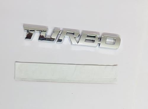 Image of Emblems for Car & Bike Metal Lo.go and Grill Me.tal Lo.go, Auto Accessories for Car Emblem 3D Badge Auto Racing Sport Sticker Grand Tourer Decal. (Chrome Turbo Logo)