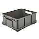 keeeper Aufbewahrungswännchen mit Tragegriffen, Euro-Box L, Procyclen, 20,5 l, Bruno Eco Line, Eco-Grau