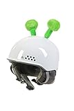 Hergestellt in der EU Crazy Ears Helm-Accessoires Biene Teddy Maus Katze. Ski-Ohren geeignet für Skihelm Motorradhelm Fahrradhelm und vieles mehr. Helm Dekoration für Kinder und Erwachsene, CrazyEars:Grüne Fühler