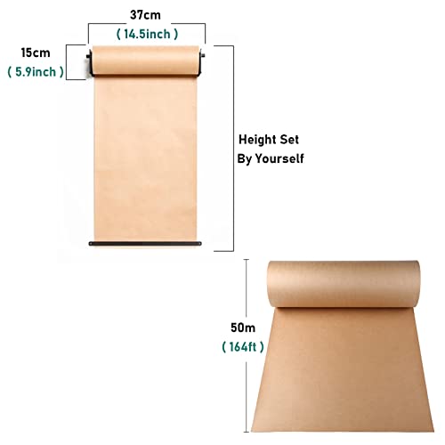 Distributeur mural et coupe-papier kraft – Porte-rouleau de papier de boucher pratique pour prendre des notes et organiser facilement